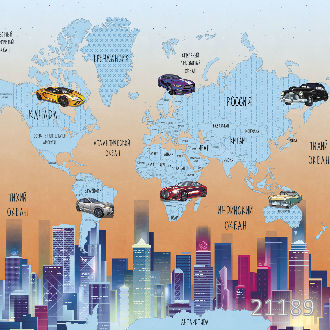 Карта с машинами