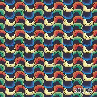 Иллюзия с цветными волнами